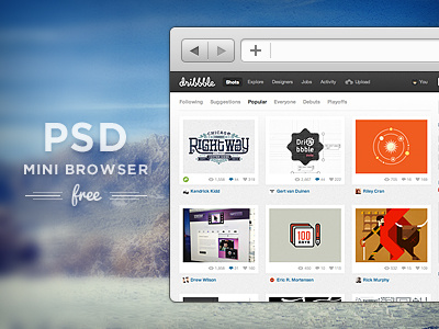 FREE PSD! Mini Browser
