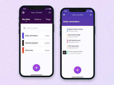 Personal TODO Mobile App design illustration inspiration interface minimal mobile design ui uiuxdesign