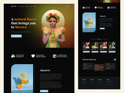 Jarritos homepage redesign brand identity branding hero section landing page redesign soda ui uiux web webdesiger webdesign website веб дизайн вебдизайн