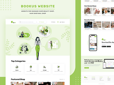 BookUs website UI clean graphic design minimal modern ui web design