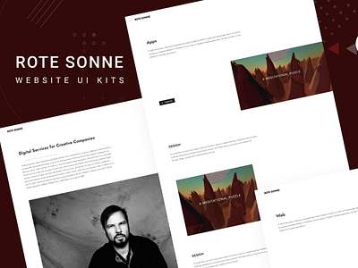 Rote Sonne Website UI clean graphic design minimal modern ui web design