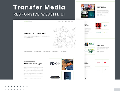 Transfermedia Website UI clean graphic design minimal modern ui web design