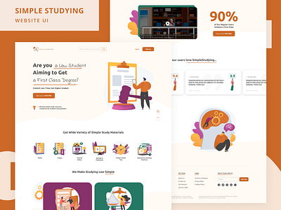 Simple Studying Website UI