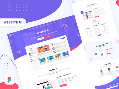 LazyMerch Website UI clean graphic design minimal modern ui web design