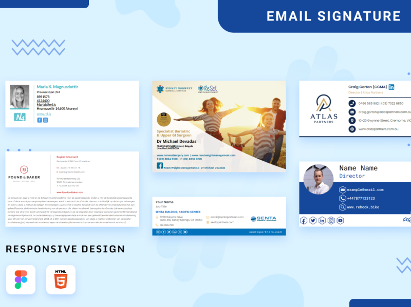 Email Signatures UI & Responsive Design by Punit Bhalodiya on Dribbble