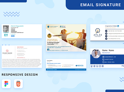 Email Signatures UI & Responsive Design clean design email email signature graphic design minimal modern responsive design ui