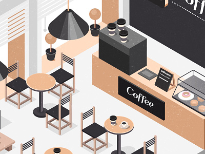 Time for coffee 3d black cafe coffee cup cup of coffee donut espresso hot illustration isometric isometry