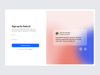 Day 1 — Sign up Page | 100 days UI challenge dailyui design design challenge desktop product design sign up ui