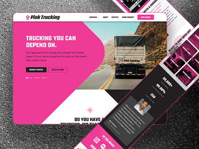 Pink Trucking Site ui