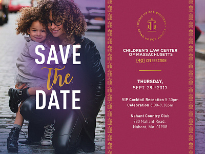 Save the Date - CLCM event identity logo print