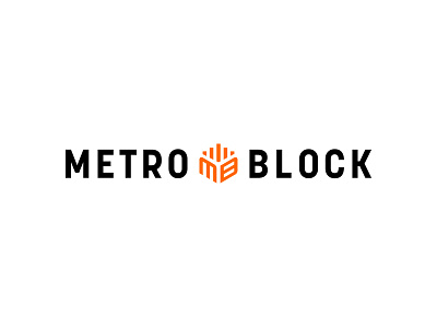 Metroblock Logo branding identity logo metal product