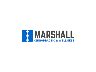 Marshall Logo branding chiropractic identity logo