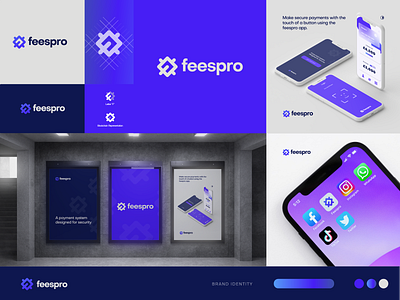 Feespro bitcoin blockcahin branding crypto digital graphic design icon logo payment system transaction