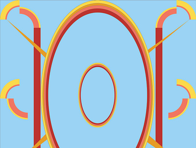 Uneven Circles illustration isometric design ui