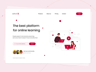 E-Learning Web Page Design