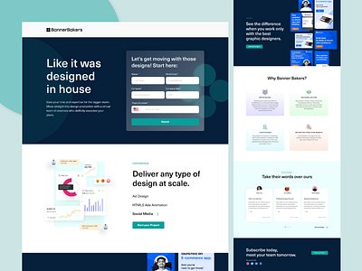 Design Studio Home Page - Website Design