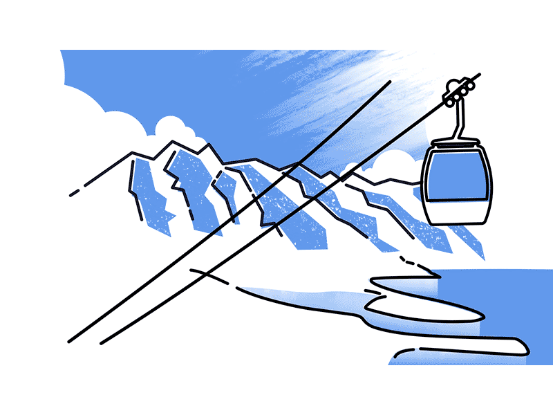 Gondola gondola james hazael lake motion mountain snow test