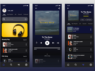 music player app design graphic design typography ui ux web website