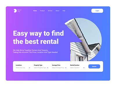 rental landing page app branding design graphic design illustration logo ui ux web website