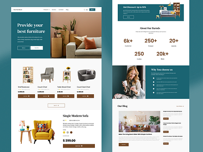 Furniture house-landing page app branding design graphic design illustration logo ui ux web website
