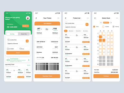 Train booking mobile app