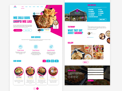 Gacoan restaurant-Food Landing page app branding design graphic design illustration logo ui ux web website