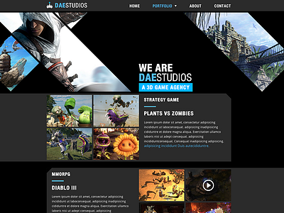 Daestudios - Work Pages 3d dae devine flat game games personal showcase site studio
