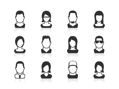 People Icons avatars faces icon set icons people person set vector