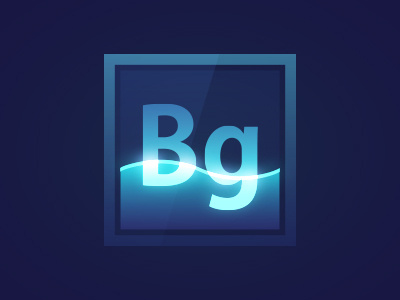 BGblue Logo Design blue bright design icon identity letter liquid logo shiny typography vector wave