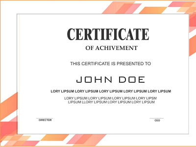 CERTIFICATE ceremony certificate certificates