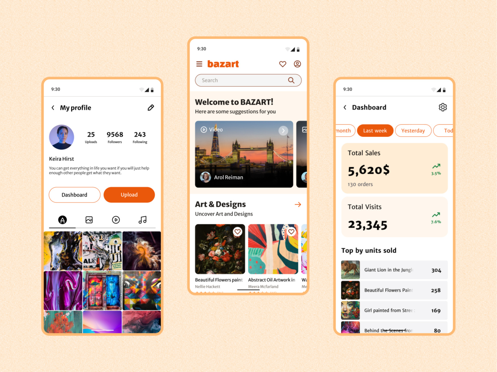 Digital Art Marketplace App by Kristi Kumria on Dribbble