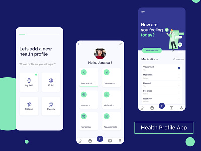 Health Profile App app branding design ui ux