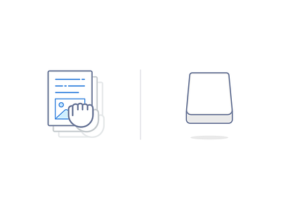 Drop file and drive blue document drive drop icon illustration sketch ui upload
