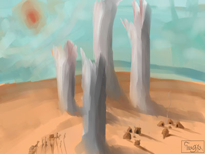Desert Colony illustration study warmup