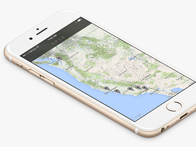 Apex ↠ iPhone iOS App preview app black branding design flat ios iphone map ui ux