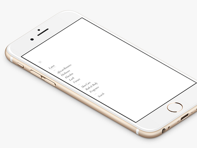 Aethēr ↠ Mobile menu branding design flat iphone lettering menu mobile type typography ui ux web