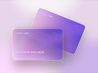 Credit Cards in Glassmorphism