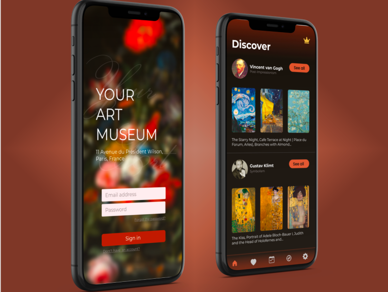 Art history App by Sansa on Dribbble