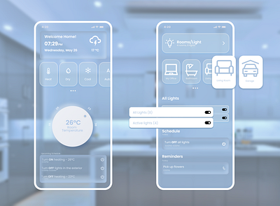 Smart Home App app branding ui ui design uidesign uiux web