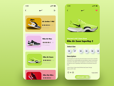 Nike shoes App 3d branding graphic design logo