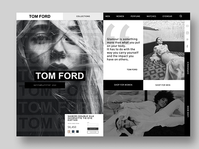 Tom Ford Fashion Website animation app beauty black blockchain branding crypticurrency delivery fashion it kids lady luxury mobile motion design perfume transfer uidesign white woman