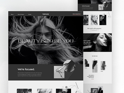 Fashion Haircare Website Concept