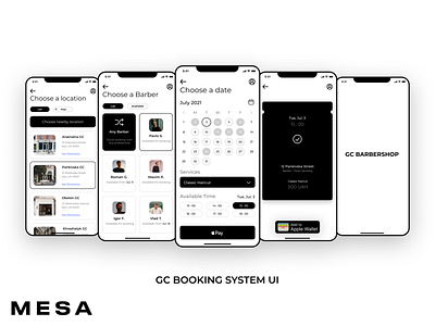 GC Booking App app branding clean concept design flat icon illustration ios logo minimal mobile saas simple ui ux vector