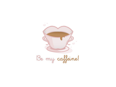 Be my caffeine logo design, sexy cup :D coffee emblem icon icondesign logo logodesign minimal sign