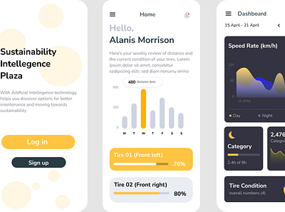 Tire Sustainability App app design minimal ui ux web