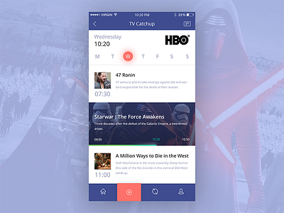 TV Catchup app app catchup channel dribbble tv