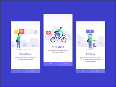 Onboarding Pickme app campaign cycling landingpage money onboarding pickme sport