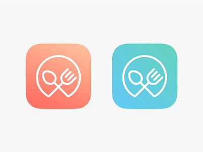 Gradient Logo app colorful delivery food gradient gradient icon icon app restaurant