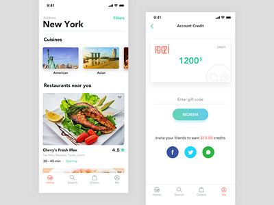 Foozi App Home app delivery design food foozi ui