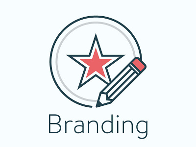 Branding badge branding icon pencil star vector